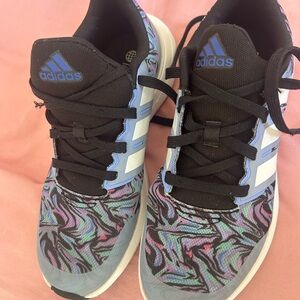 Adidas Kids Sneakers with Black and Blue Accents